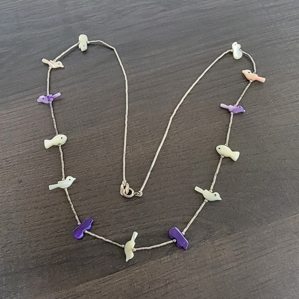 Vintage Zuni Fetish Danity Navajo Necklace